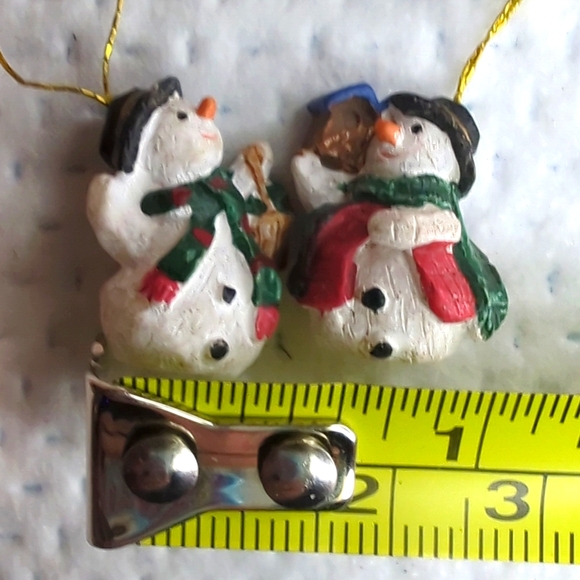 Micro Resin Snowmen Tiny Tree Ornaments - Picture 2 of 5